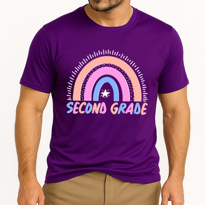 Second Grade Pastel Rainbow Cooling Performance Crew T-Shirt