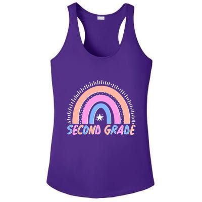 Second Grade Pastel Rainbow Ladies PosiCharge Competitor Racerback Tank