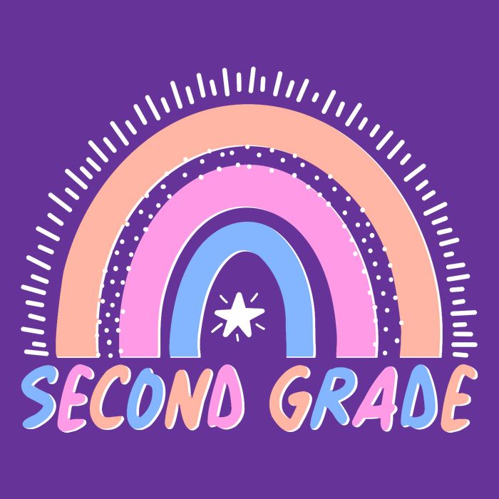 Second Grade Pastel Rainbow Baby Bodysuit