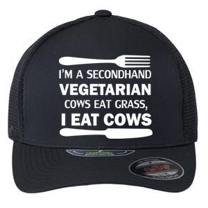 Secondhand Vegetarian Cows Eat Grass Flexfit Unipanel Trucker Cap