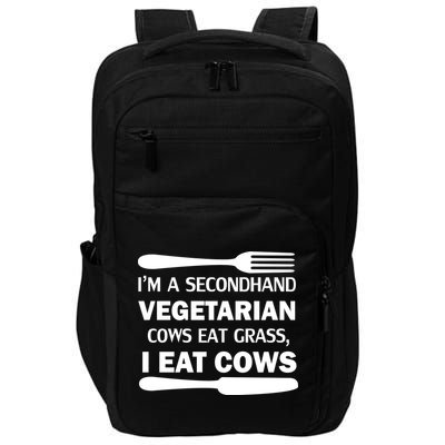Secondhand Vegetarian Cows Eat Grass Impact Tech Backpack