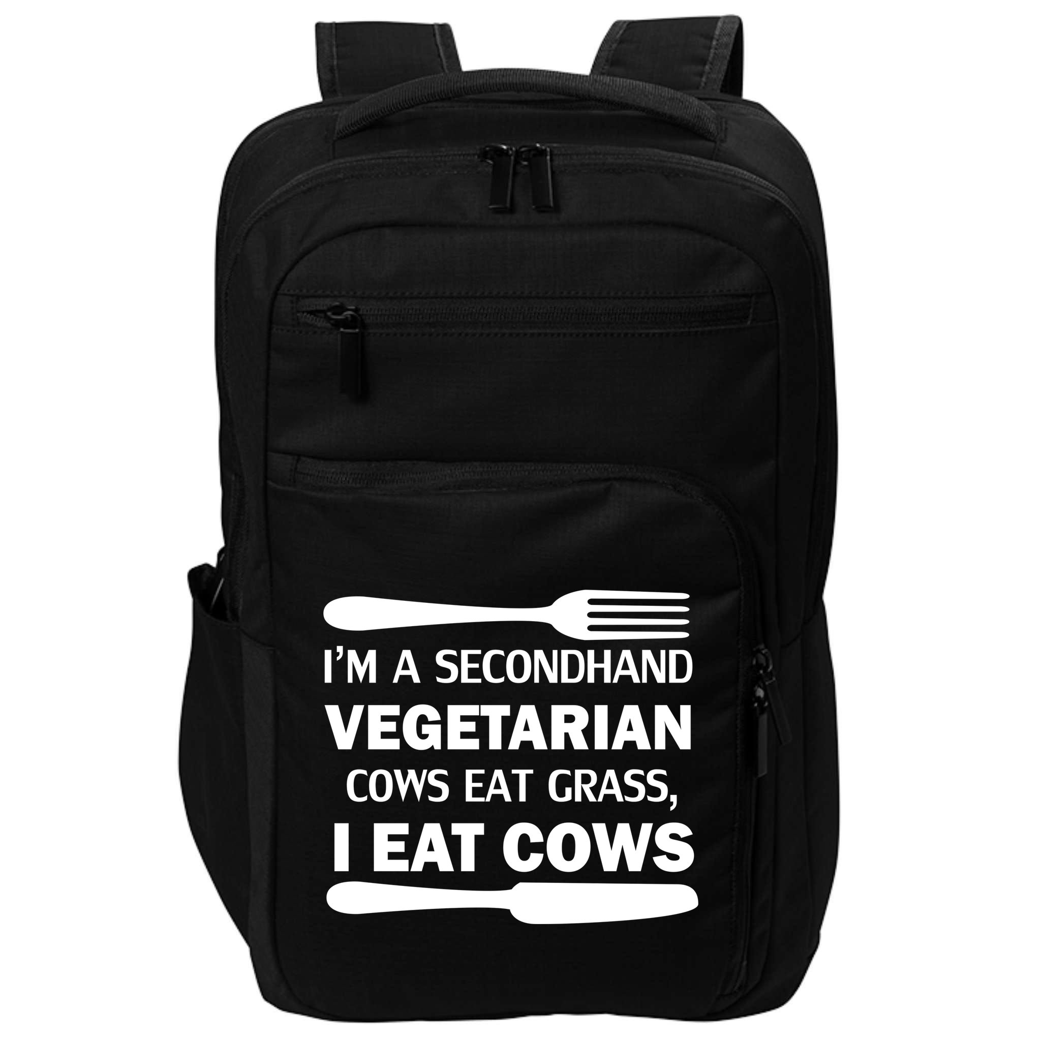 Secondhand Vegetarian Cows Eat Grass Impact Tech Backpack