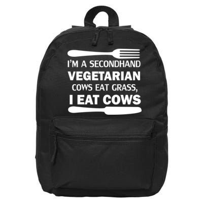 Secondhand Vegetarian Cows Eat Grass 16 in Basic Backpack