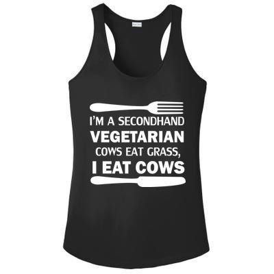 Secondhand Vegetarian Cows Eat Grass Ladies PosiCharge Competitor Racerback Tank