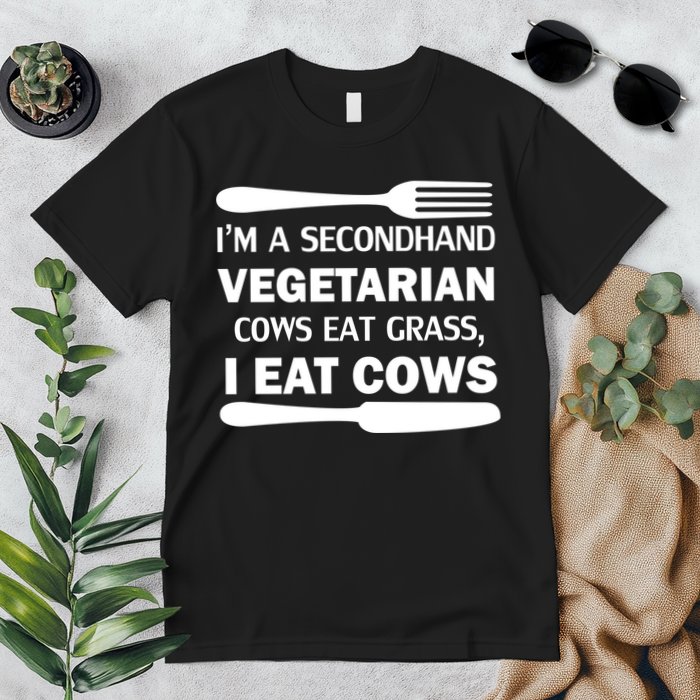 Secondhand Vegetarian Cows Eat Grass Premium T-Shirt