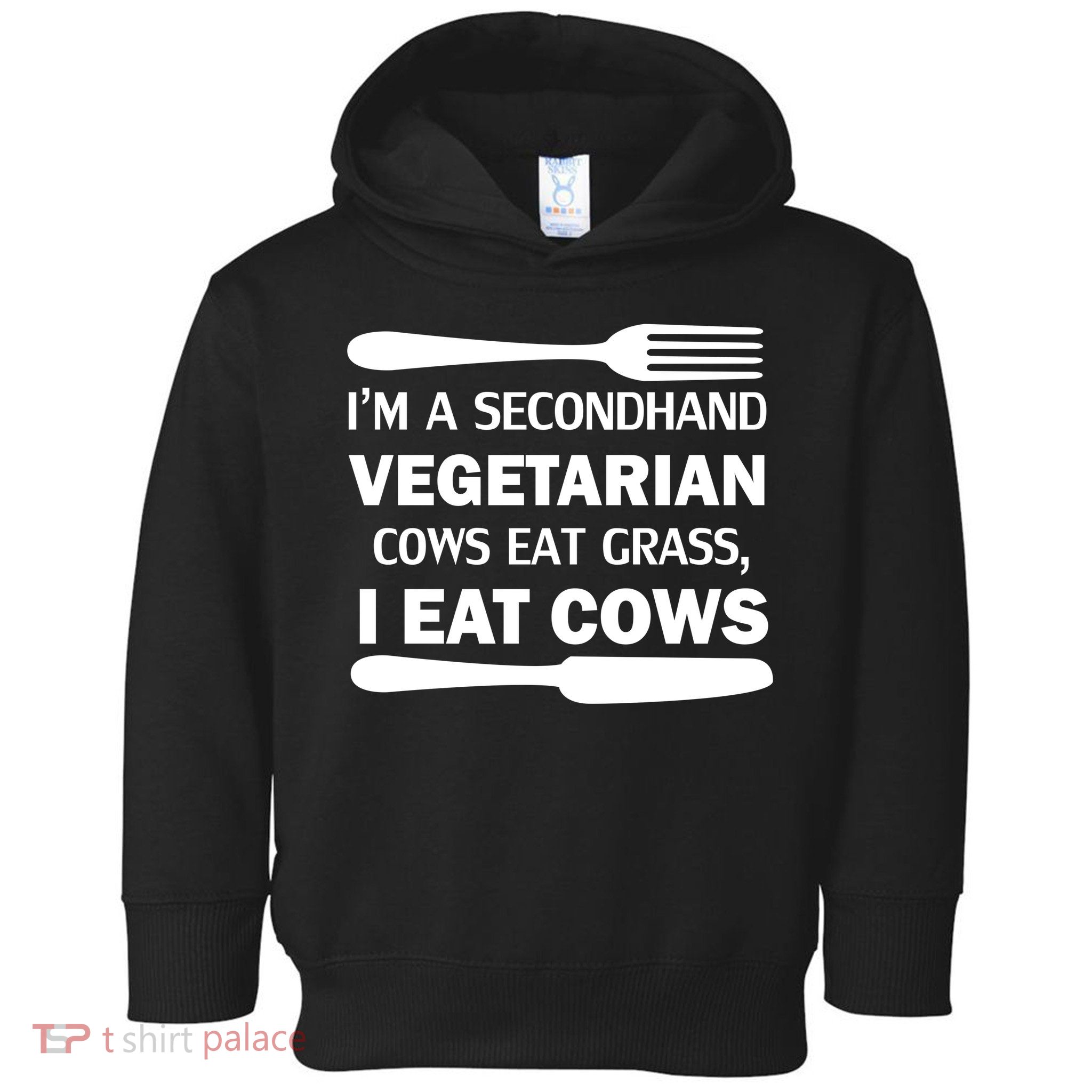 Secondhand Vegetarian Cows Eat Grass Toddler Hoodie