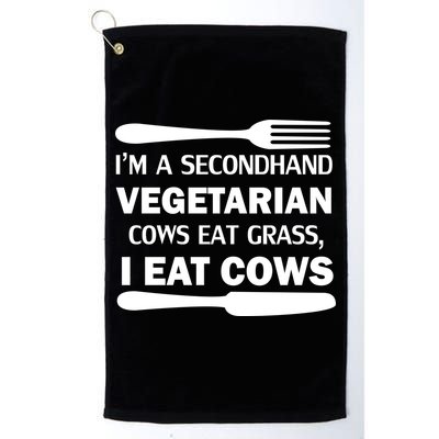 Secondhand Vegetarian Cows Eat Grass Golf Towel