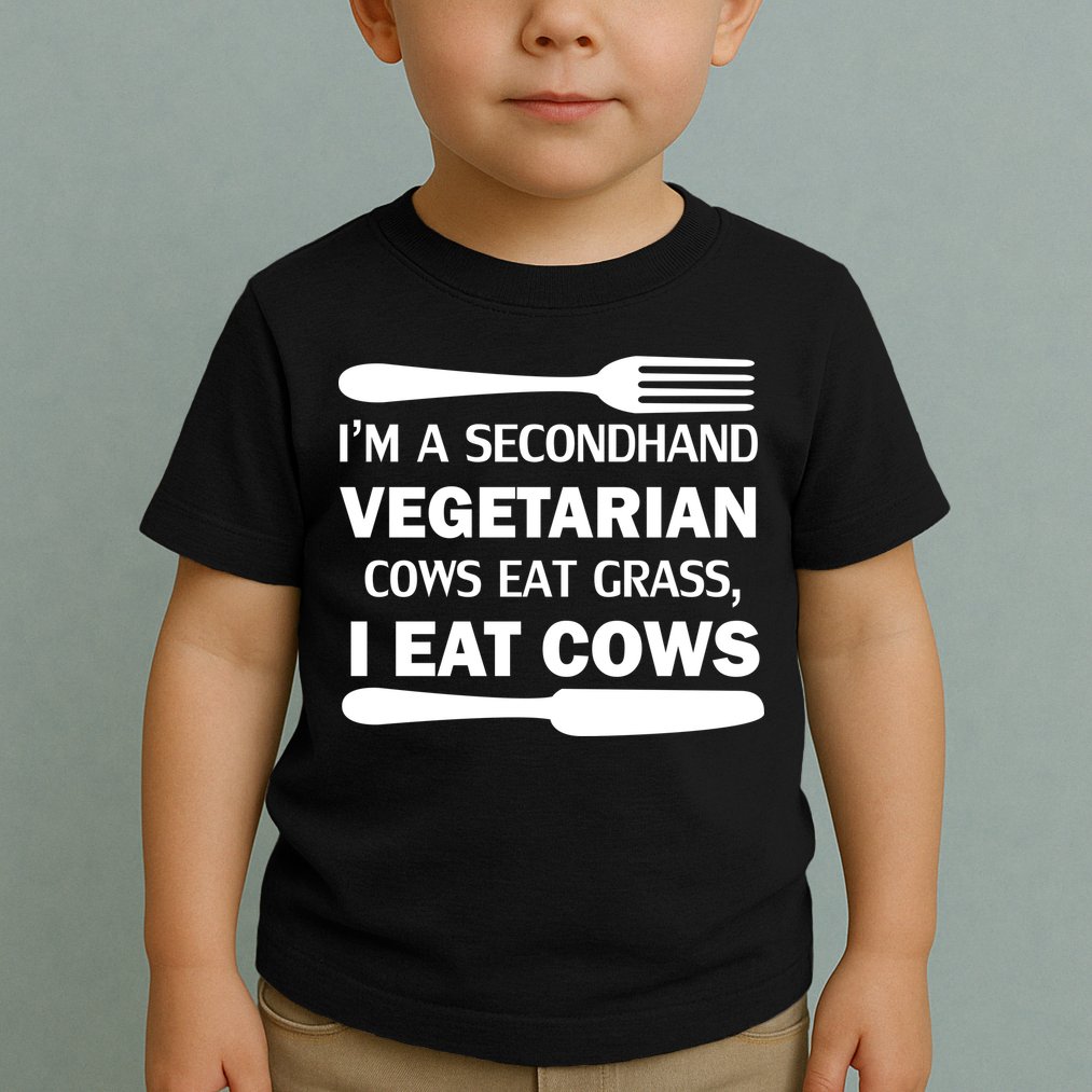 Secondhand Vegetarian Cows Eat Grass Toddler T-Shirt