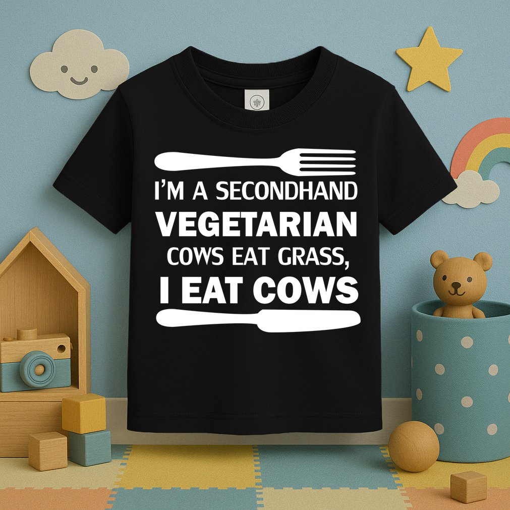Secondhand Vegetarian Cows Eat Grass Toddler T-Shirt