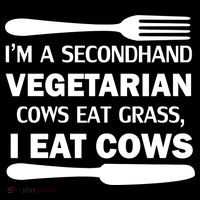 Secondhand Vegetarian Cows Eat Grass Womens T-Shirt