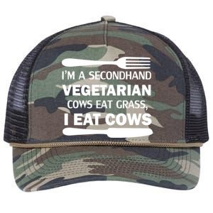 Secondhand Vegetarian Cows Eat Grass Retro Rope Trucker Hat Cap