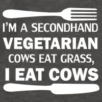 Secondhand Vegetarian Cows Eat Grass Vector Backpack