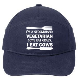 Secondhand Vegetarian Cows Eat Grass 7-Panel Snapback Hat