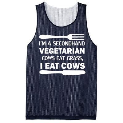 Secondhand Vegetarian Cows Eat Grass Mesh Reversible Basketball Jersey Tank