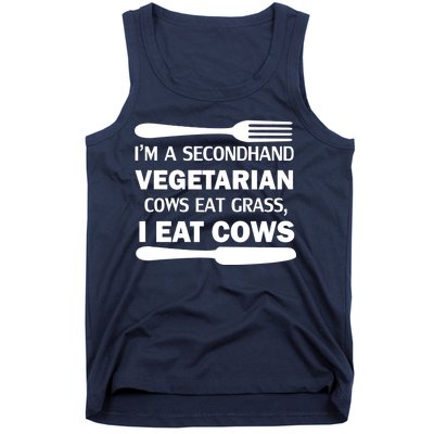 Secondhand Vegetarian Cows Eat Grass Tank Top