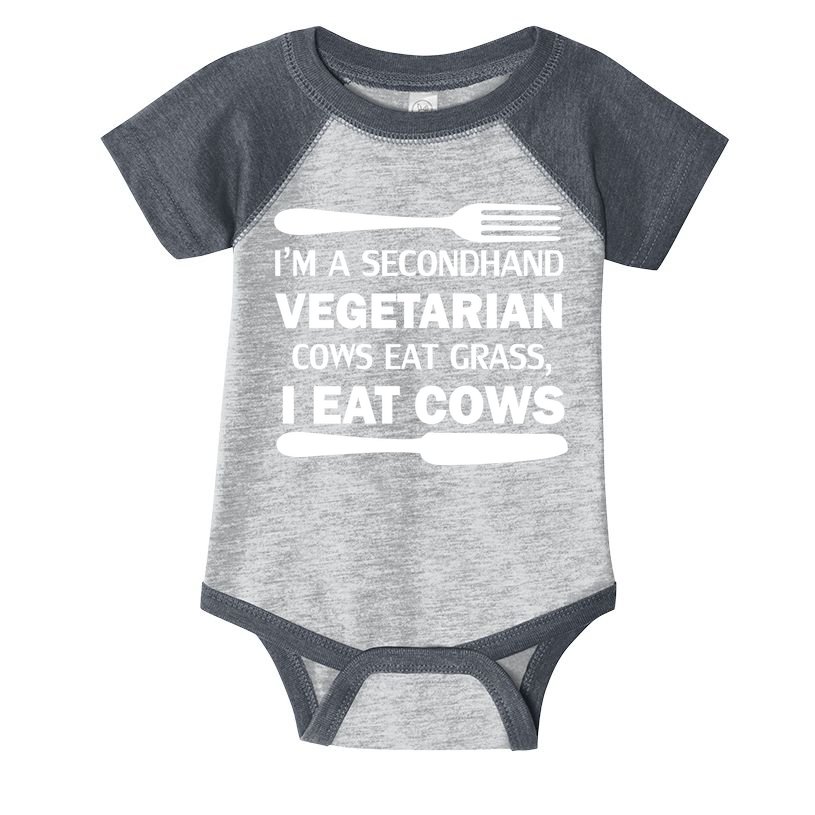 Secondhand Vegetarian Cows Eat Grass Infant Baby Jersey Bodysuit