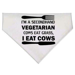 Secondhand Vegetarian Cows Eat Grass USA-Made Doggie Bandana