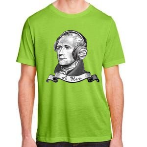 Secretary Alexander Hamilton A. Ham Headphones Adult ChromaSoft Performance T-Shirt