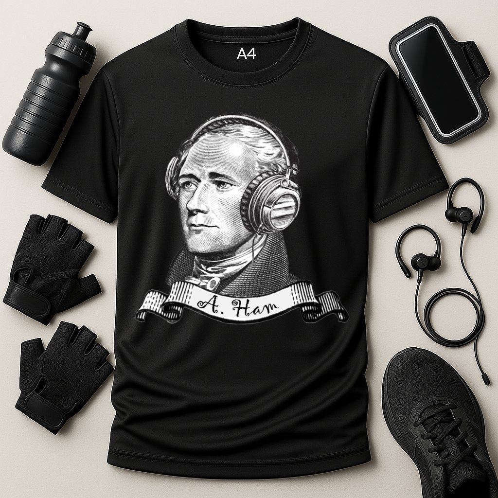 Secretary Alexander Hamilton A. Ham Headphones Cooling Performance Crew T-Shirt