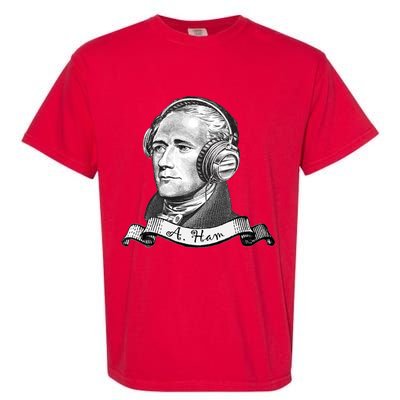 Secretary Alexander Hamilton A. Ham Headphones Garment-Dyed Heavyweight T-Shirt