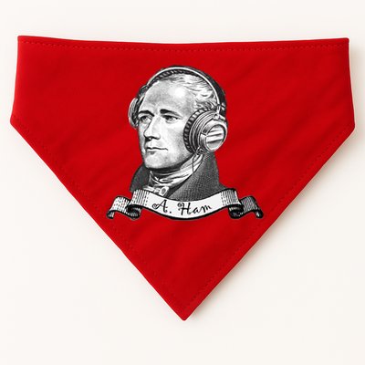 Secretary Alexander Hamilton A. Ham Headphones USA-Made Doggie Bandana