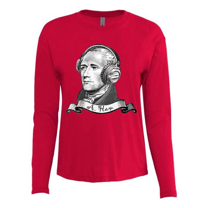 Secretary Alexander Hamilton A. Ham Headphones Womens Cotton Relaxed Long Sleeve T-Shirt