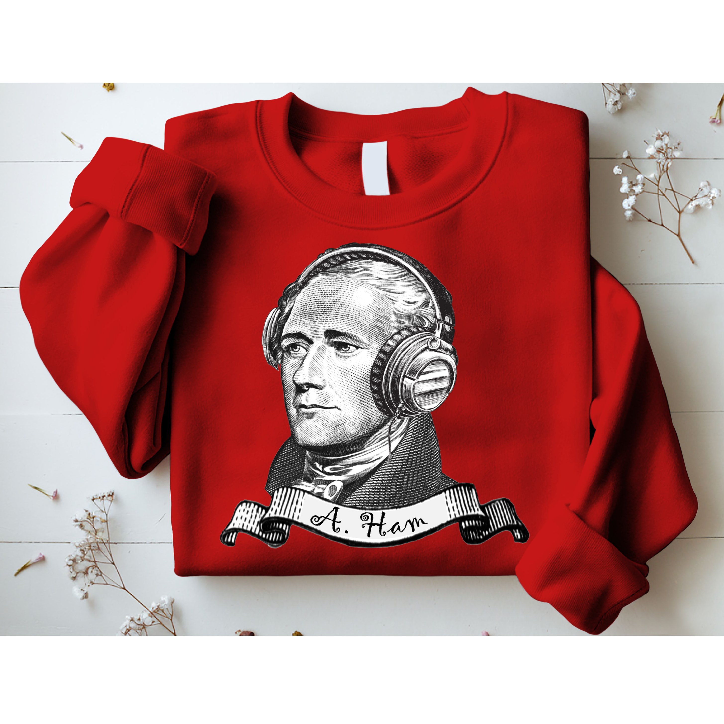 Secretary Alexander Hamilton A. Ham Headphones Sweatshirt