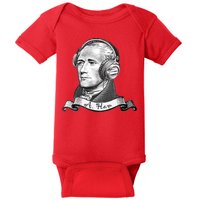 Secretary Alexander Hamilton A. Ham Headphones Baby Bodysuit