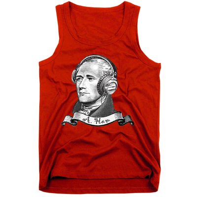 Secretary Alexander Hamilton A. Ham Headphones Tank Top