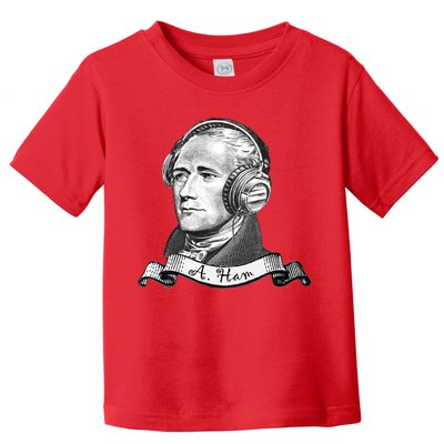 Secretary Alexander Hamilton A. Ham Headphones Toddler T-Shirt