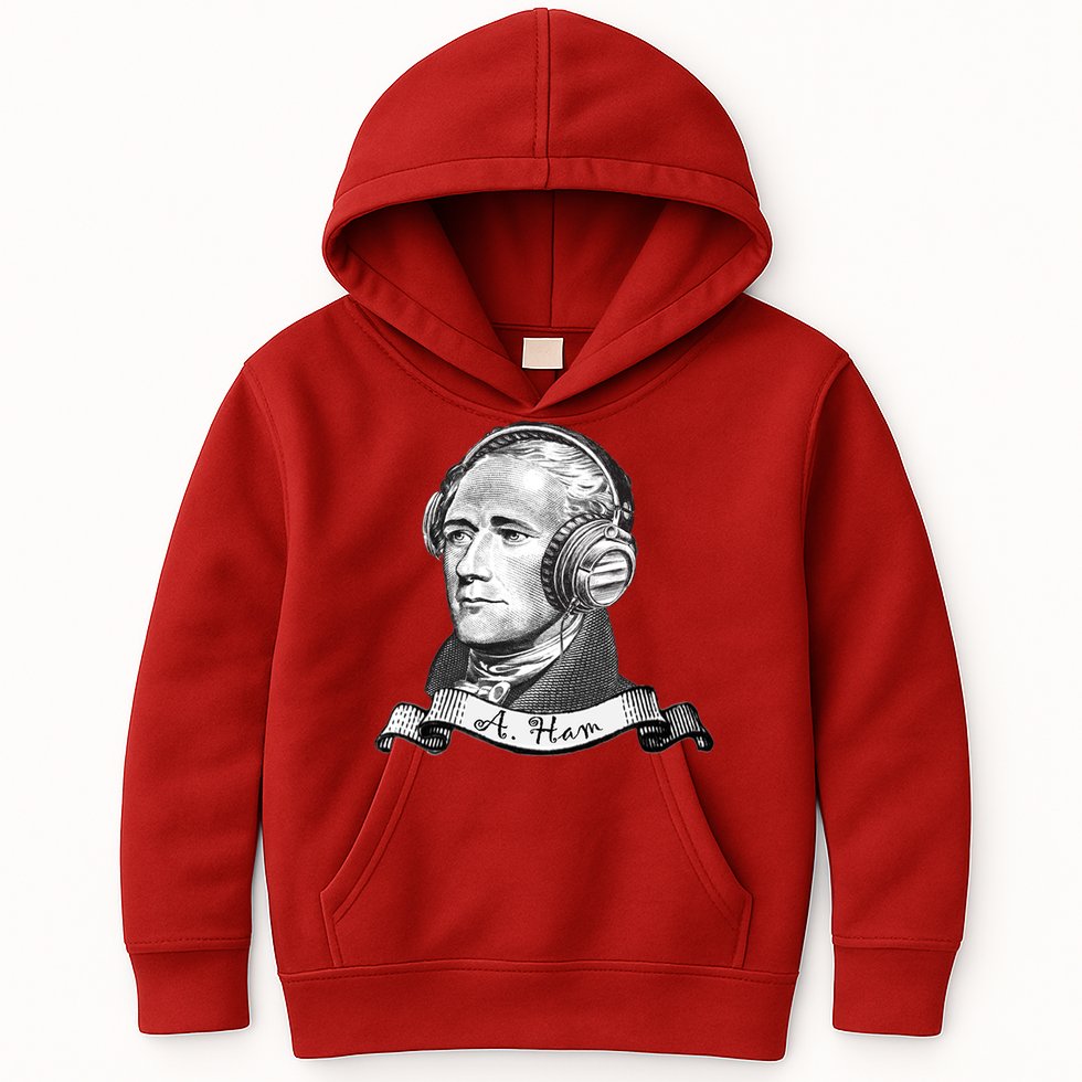 Secretary Alexander Hamilton A. Ham Headphones Kids Hoodie
