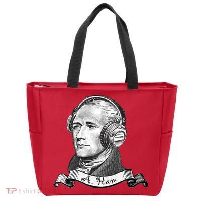 Secretary Alexander Hamilton A. Ham Headphones Zip Tote Bag