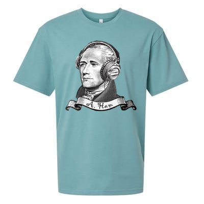 Secretary Alexander Hamilton A. Ham Headphones Sueded Cloud Jersey T-Shirt