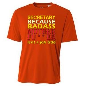 Secretary Badass Job Title Cooling Performance Crew T-Shirt