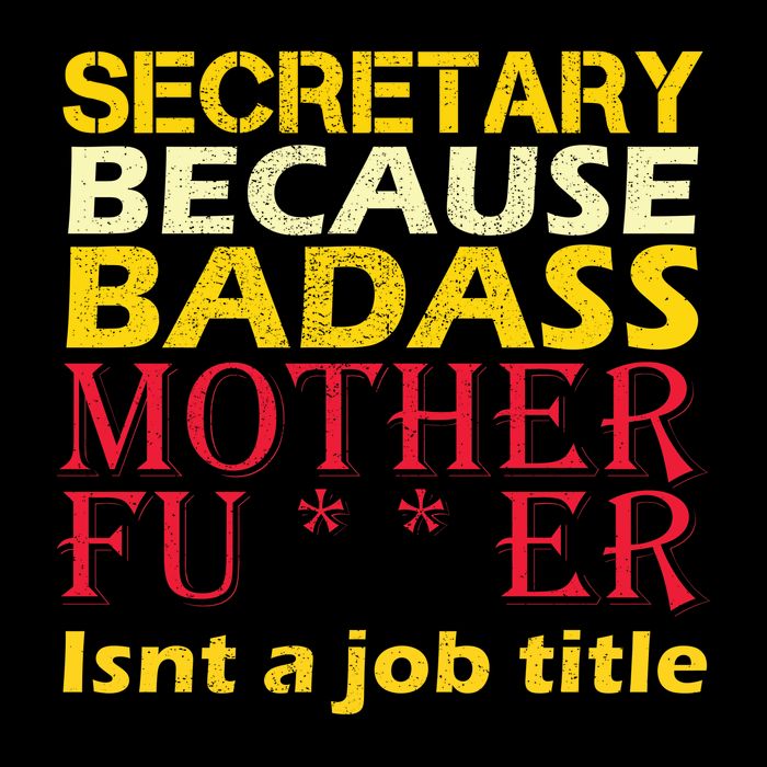 Secretary Badass Job Title Cooling Performance Crew T-Shirt