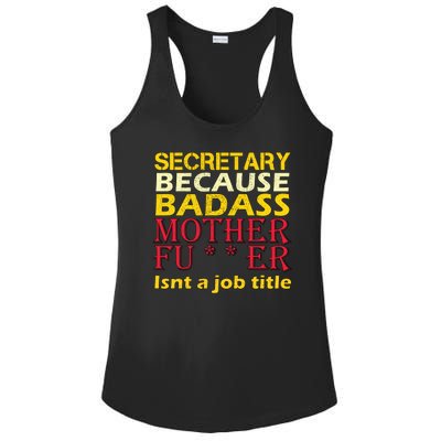 Secretary Badass Job Title Ladies PosiCharge Competitor Racerback Tank