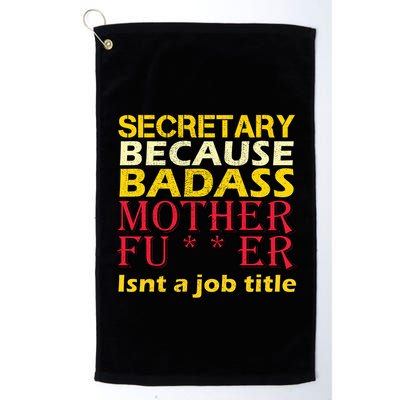 Secretary Badass Job Title Golf Towel