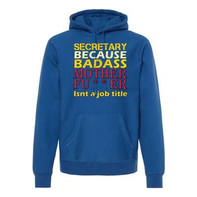 Secretary Badass Job Title Premium Hoodie