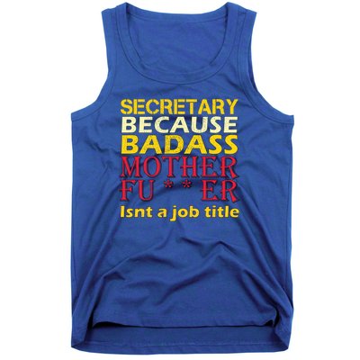 Secretary Badass Job Title Tank Top