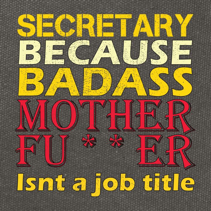 Secretary Badass Job Title Cotton Canvas Backpack