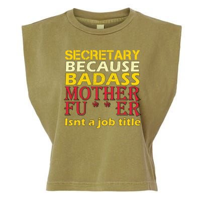 Secretary Badass Job Title Garment-Dyed Women's Muscle Tee