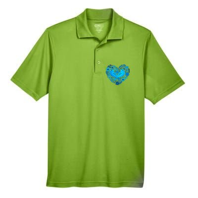 Secrets Blur Bird Heart Men's Origin Performance Pique Polo