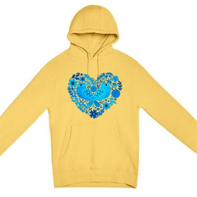 Secrets Blur Bird Heart Premium Pullover Hoodie