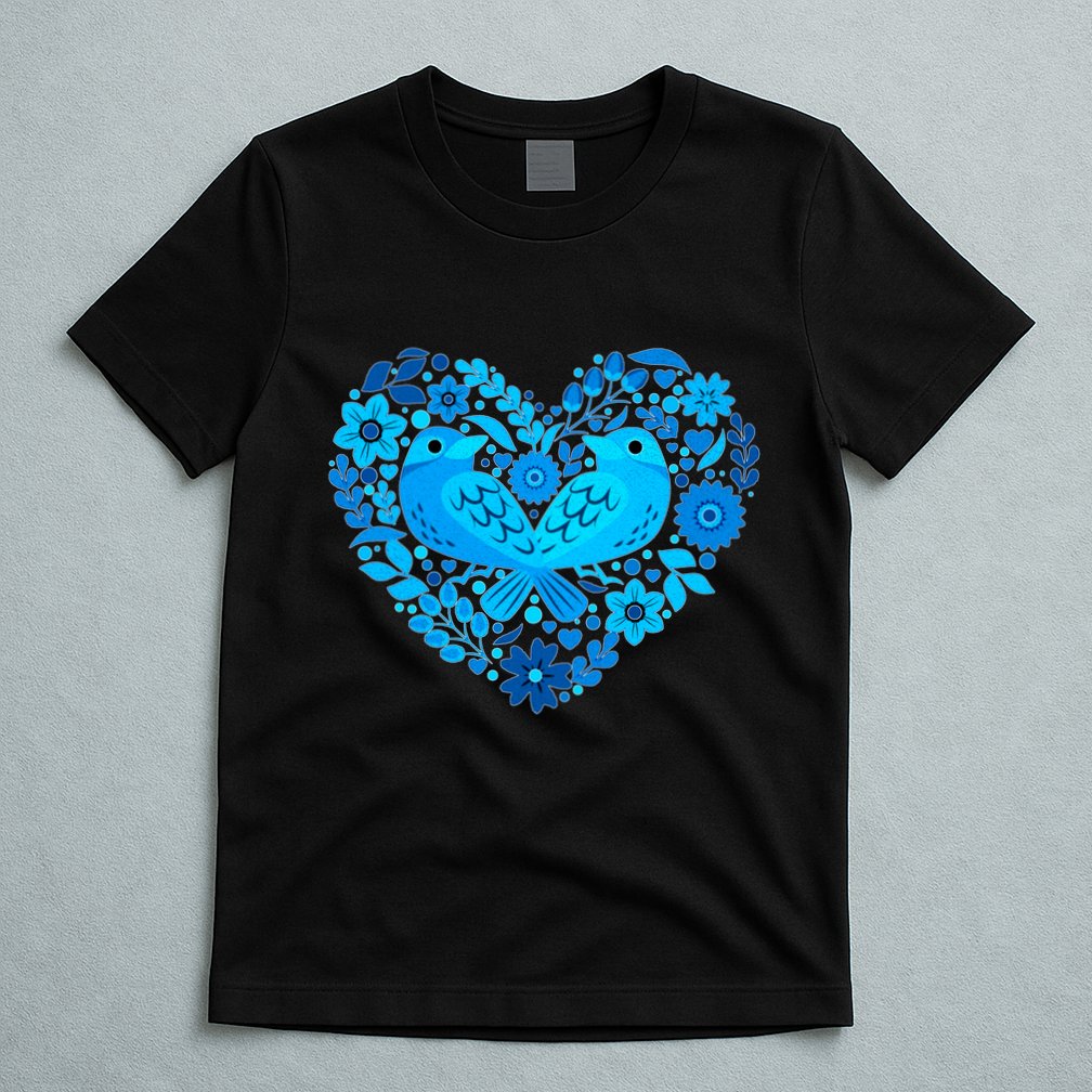 Secrets Blur Bird Heart T-Shirt