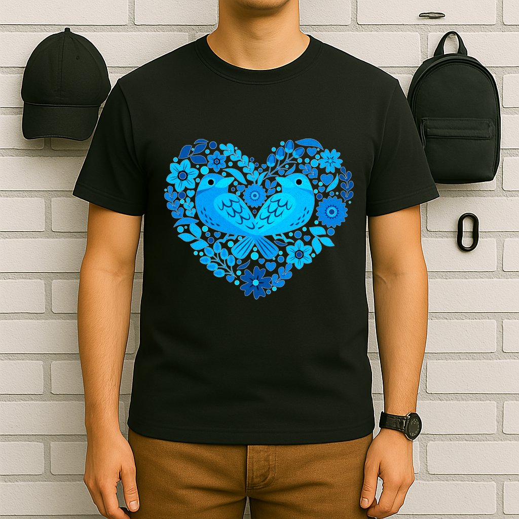 Secrets Blur Bird Heart T-Shirt