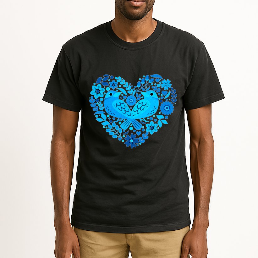 Secrets Blur Bird Heart Tall T-Shirt