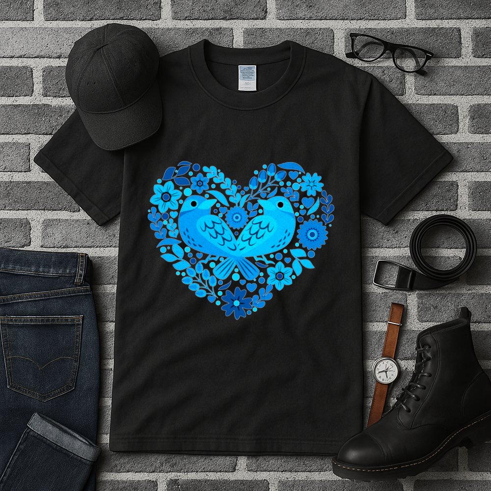 Secrets Blur Bird Heart Tall T-Shirt