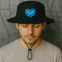 Secrets Blur Bird Heart Bucket Hat