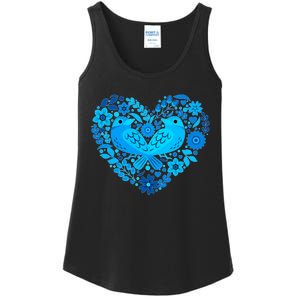 Secrets Blur Bird Heart Ladies Essential Tank