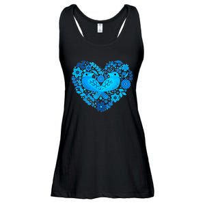 Secrets Blur Bird Heart Ladies Essential Flowy Tank